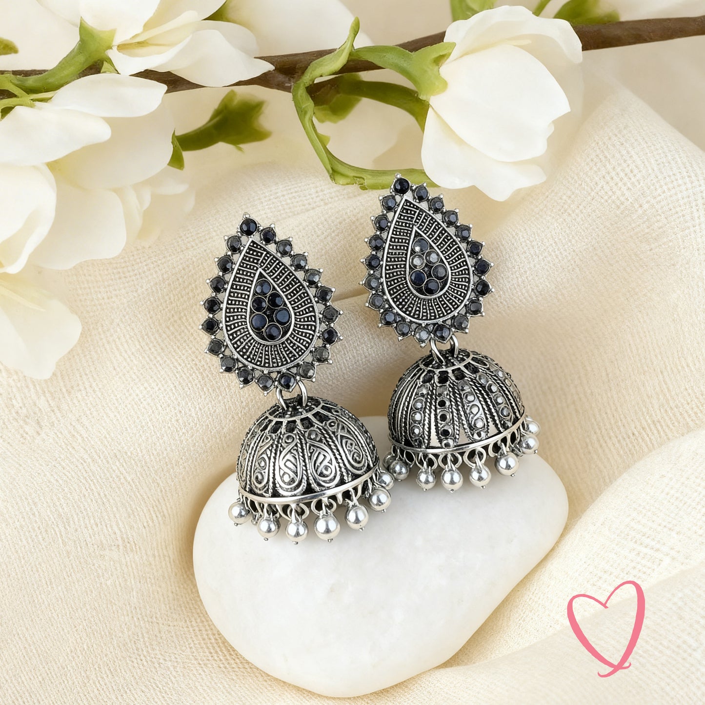 Oxidized Jhumka - Classic Traditional Earrings