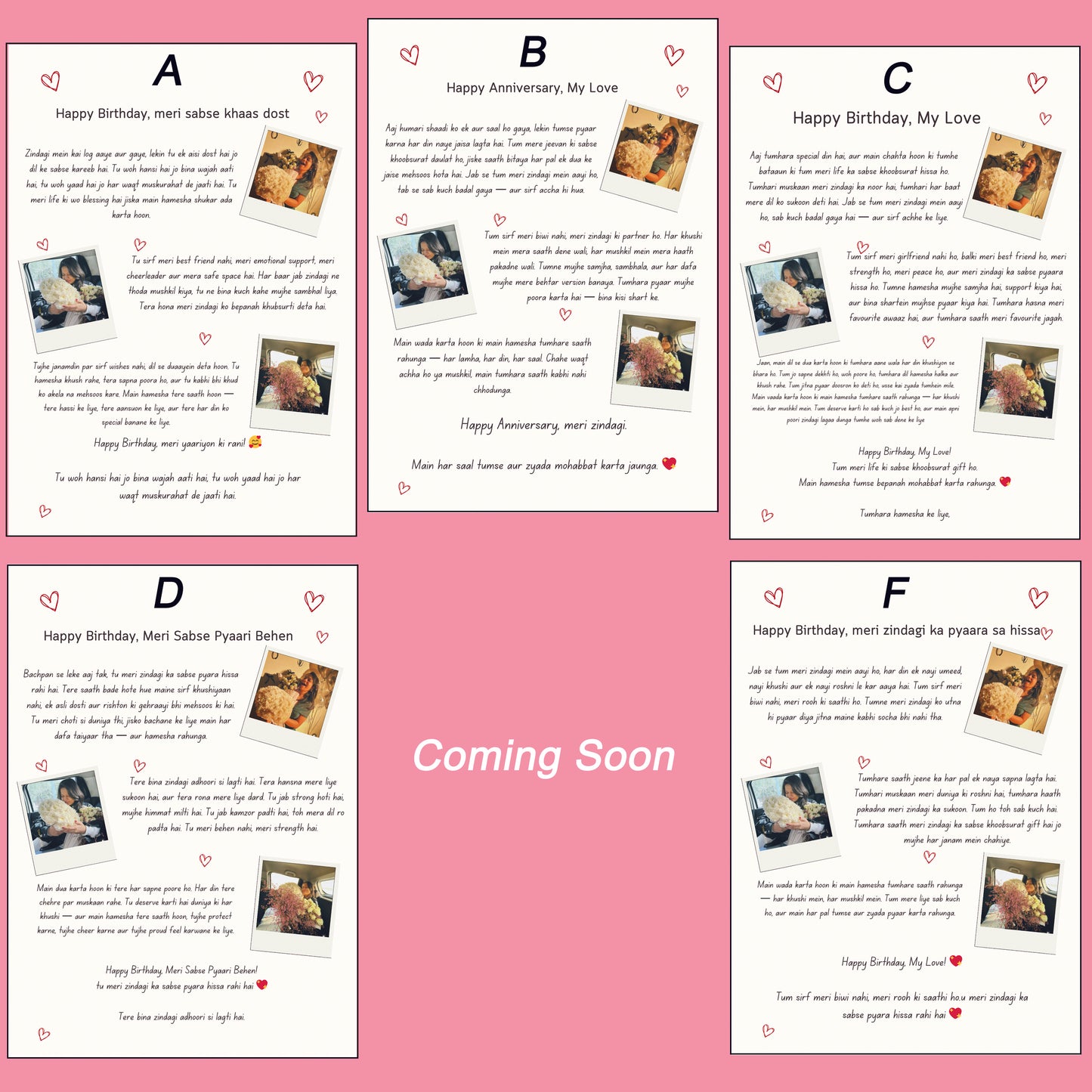 Gift Hamper 10 Jumkas + 2 Rings + 1 Kranchi + 11 Hair Clachers + 1 Love Letter with 3 photo