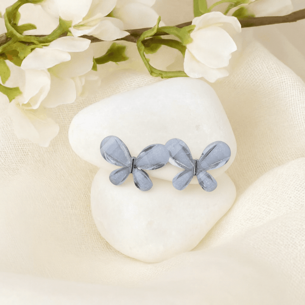 Silver butterfly earrings