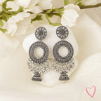 Oxidized Silver Jhumka Earrings Combo Set of 16 Pairs - GUFS Premium German Silver Collection