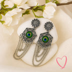 Oxidized Silver Jhumka Hamper Set of 12 | Name Printed Box