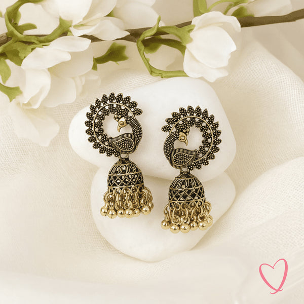 Oxidized Gold Jhumkas