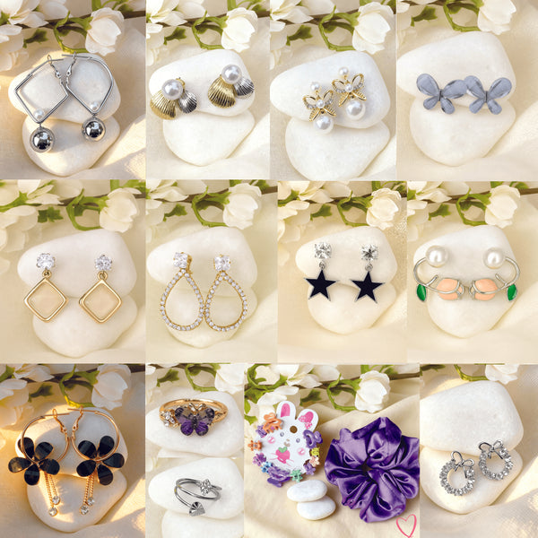GUFS Trending Earrings & Rings Combo – Perfect Gift for Her