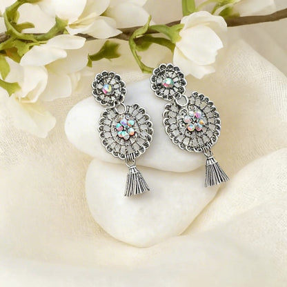 Oxidized Silver Jhumka Earrings Combo Set of 16 Pairs - GUFS Premium German Silver Collection