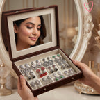 Mirror Box - 12 Oxidised Multicolor Earrings Set With Latter
