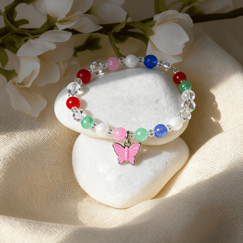 Multicolor Pink Butterfly Bracelet