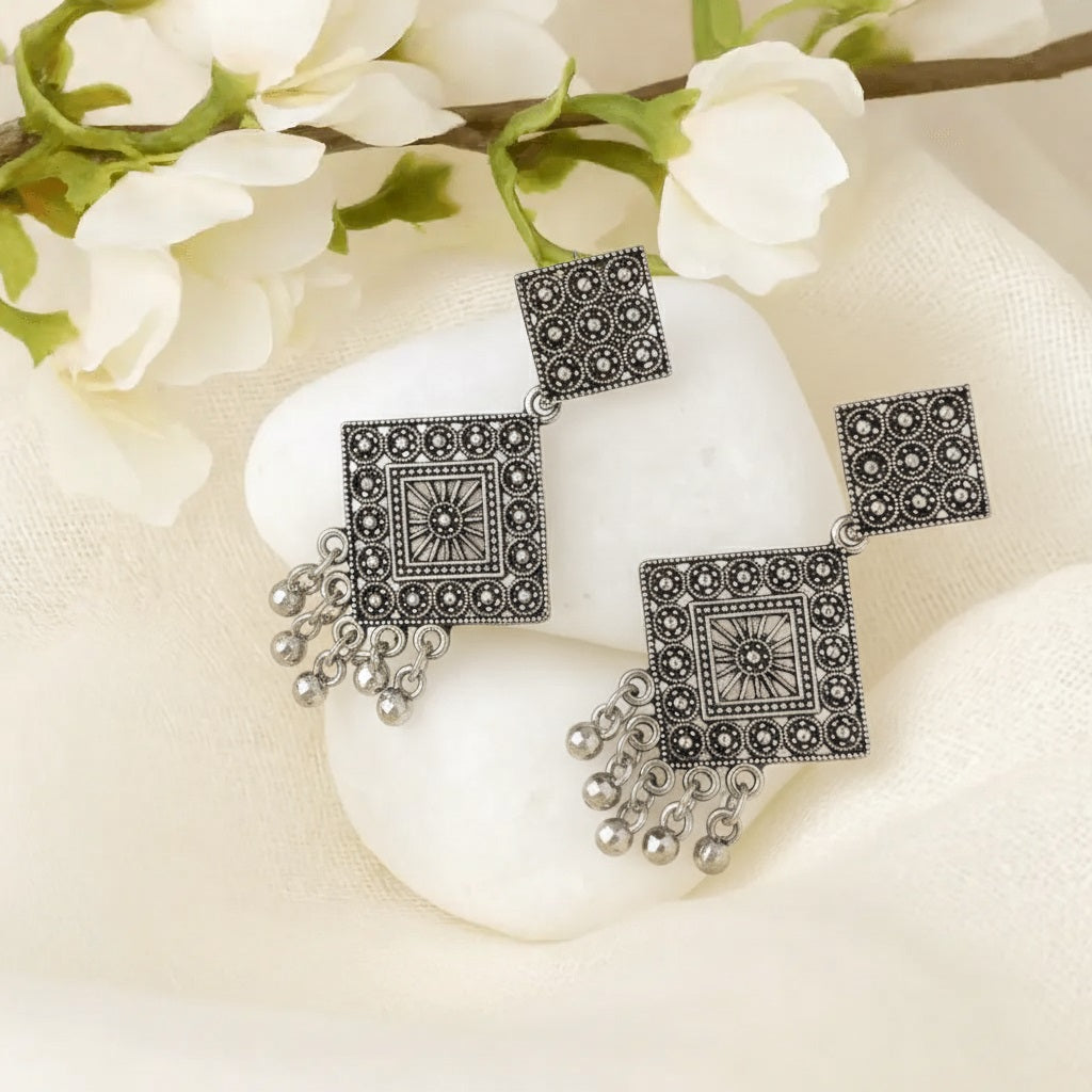 Oxidized Silver Jhumka Earrings Combo Set of 16 Pairs - GUFS Premium German Silver Collection