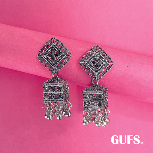 Oxidized Gold Jhumkas