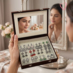 Mirror Box - 12 Oxidised Multicolor Earrings Set With Latter