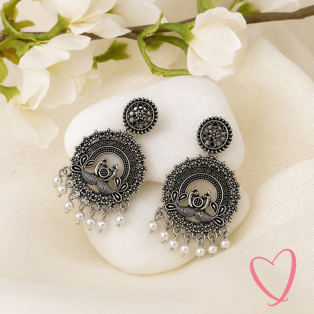 Oxidized Silver Jhumka Hamper Set of 12 | Name Printed Box