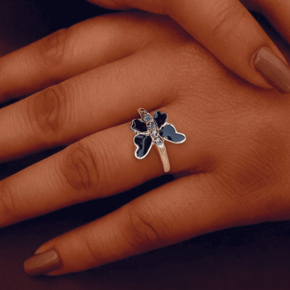Black Butterfly Ring