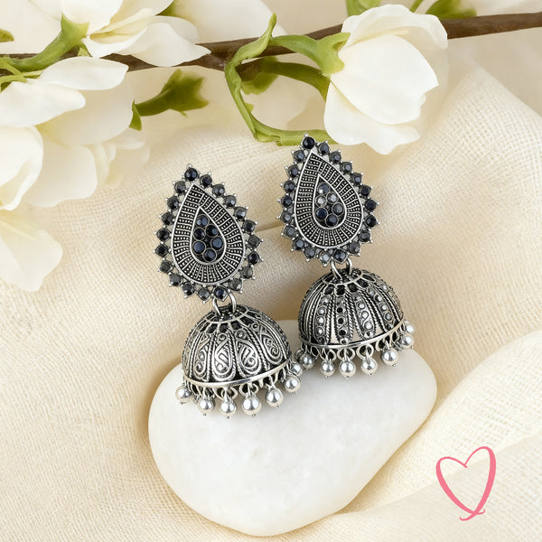Oxidized Jhumka - Classic Traditional Earrings
