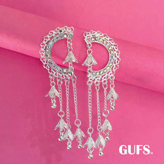 Oxidized Silver Jhumkas