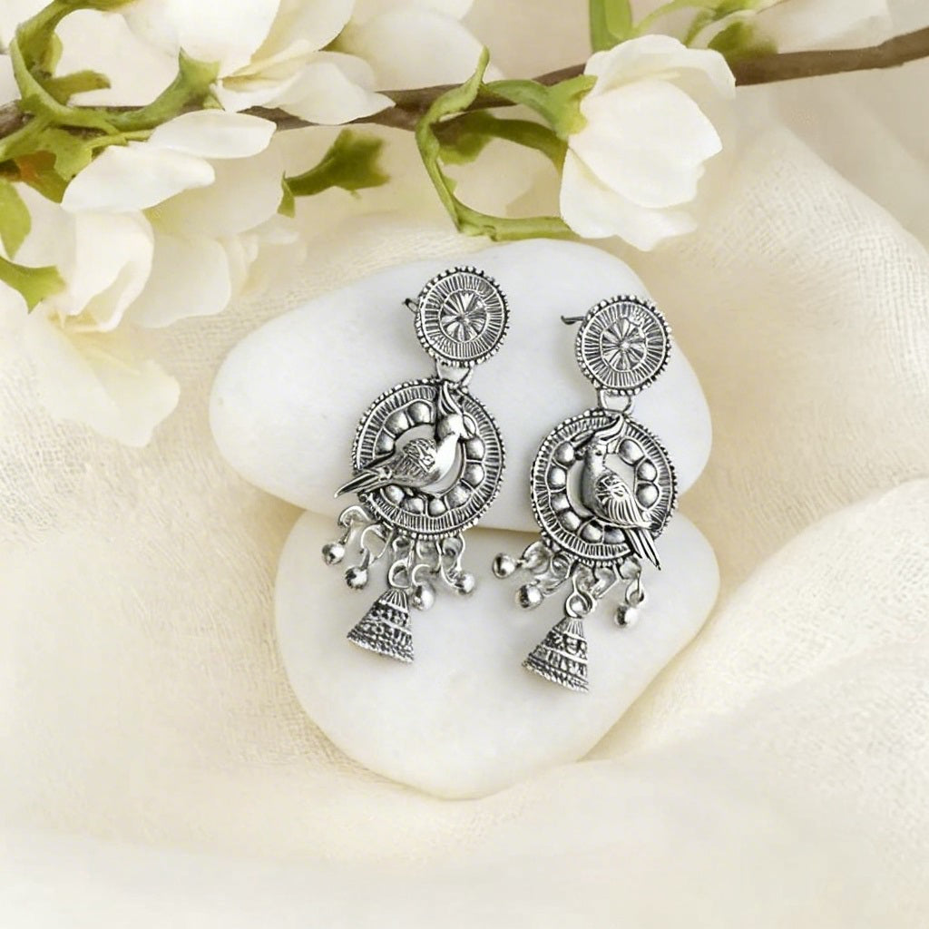 Oxidized Silver Jhumka Earrings Combo Set of 16 Pairs - GUFS Premium German Silver Collection