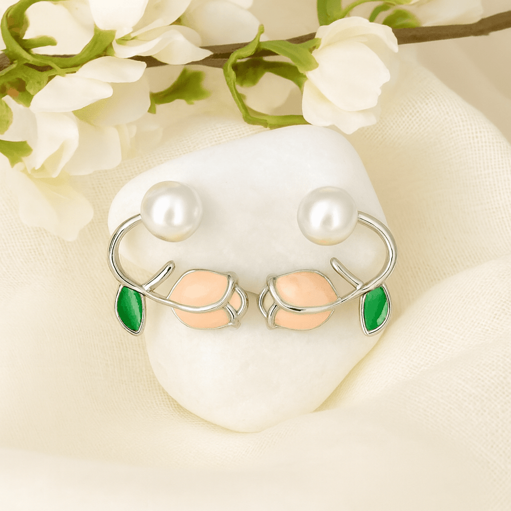 Tulip Pearl Stud Earrings