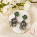 Oxidized Silver Jhumka Hamper Set of 12 | Name Printed Box