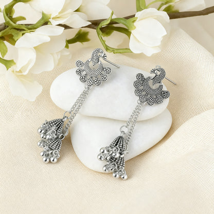 Oxidized Silver Jhumka Earrings Combo Set of 16 Pairs - GUFS Premium German Silver Collection