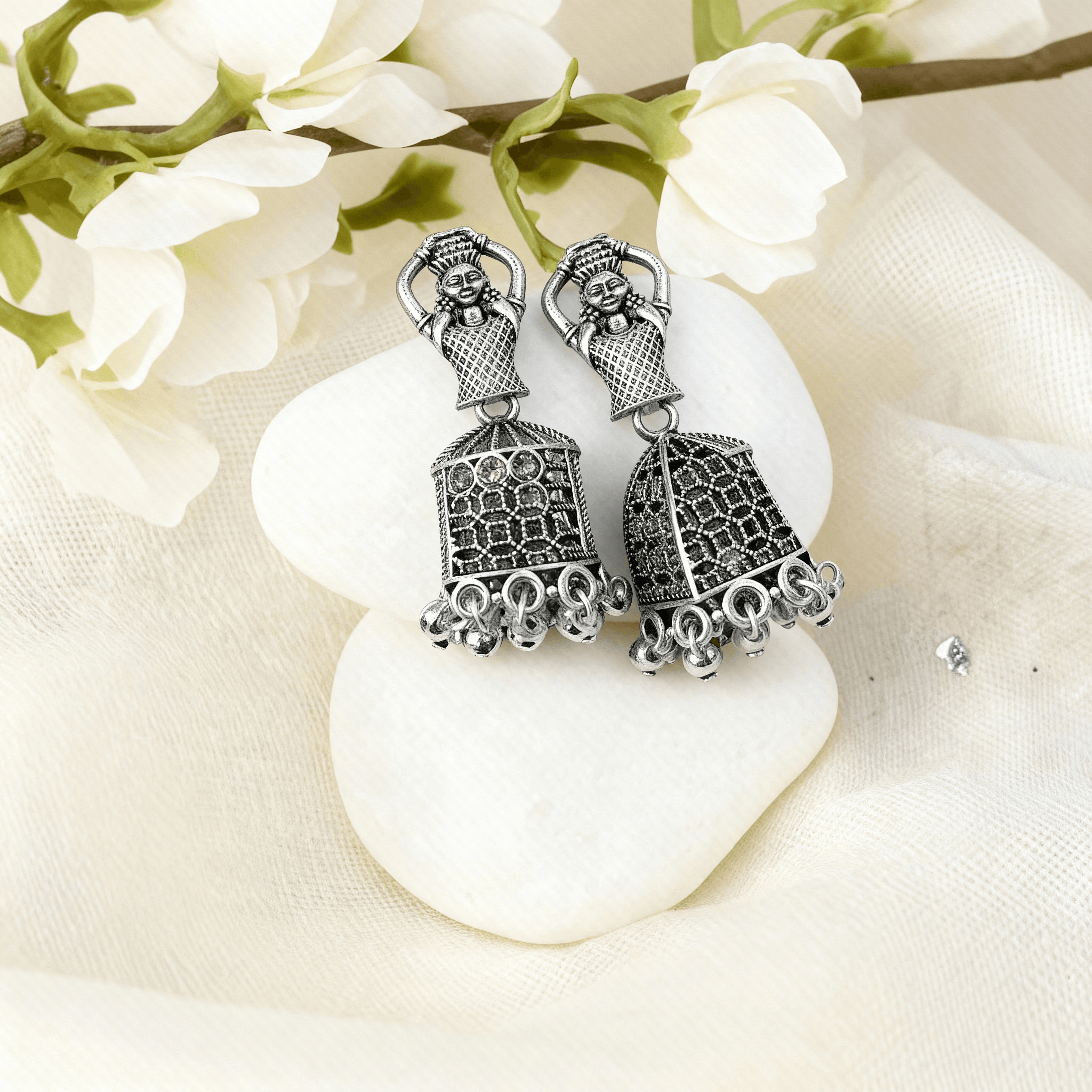 Premium 16 Jhumkas Gift Box Hamper - Traditional Oxidized Earrings Collection