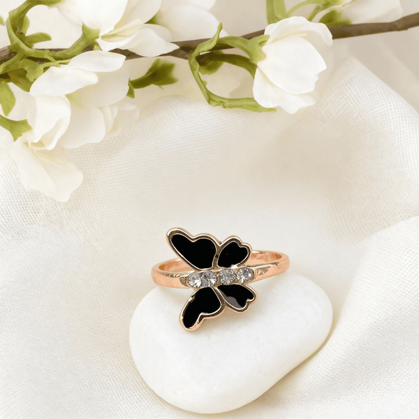 Black Butterfly Ring