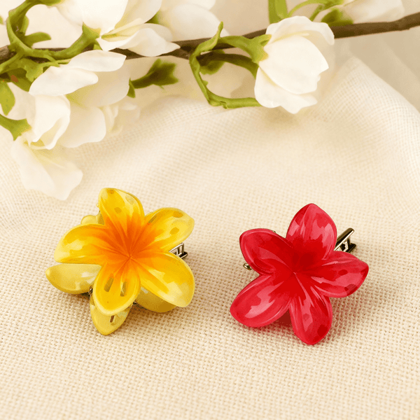 2 flower hair clip
