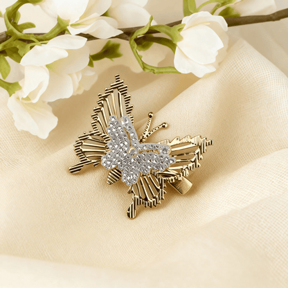 Gold Toned Butterfly Hair Clip