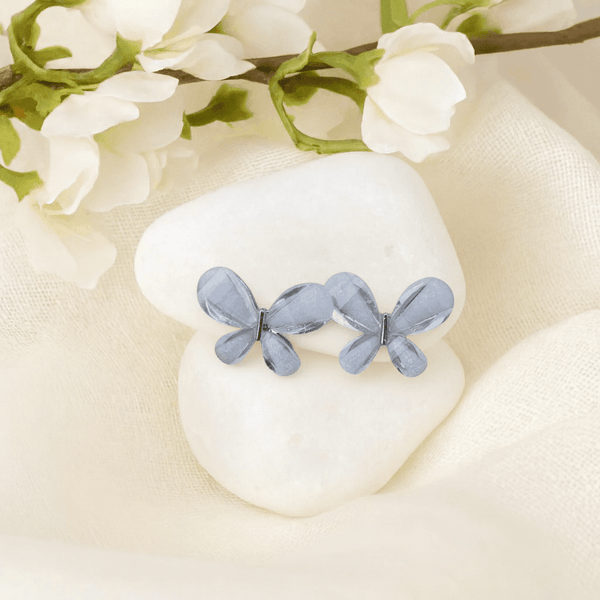 Silver butterfly earrings